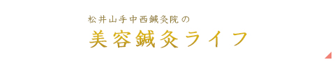 松井山手中西鍼灸院の美容鍼灸ライフ